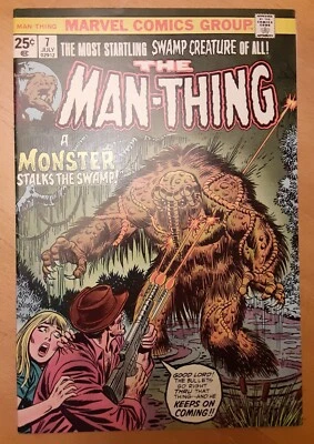 MAN-THING #7 VF+ Signed Mike Ploog "The Old Die Young" 1974 Steve Gerber - Image 1 of 3