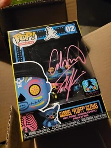 Paquete de bolsa de lona esponjosa del día de los muertos de Funko & Loungefly firmada a mano - Imagen 1 de 2