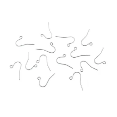 Pendientes de acero inoxidable ganchos de alambre - 13 mm x 22 mm - 100 piezas 50 pares - FD994 Foto 1 de 2