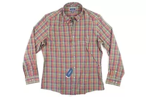 CAMISA DELANTERA DELGADA ELÁSTICA CON BOTONES ELÁSTICOS A CUADROS A CUADROS ROJO VERDE 2XL 18-18.5 - Imagen 1 de 8