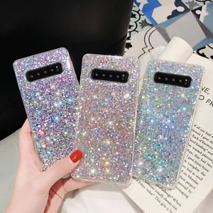 For Samsung S24 S25 Ultra S23 S21 S20 S10 Plus Phone Case Bling Glitter Cover - Picture 1 of 17