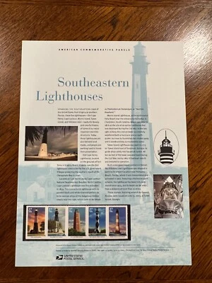 USPS Mint Commemorative Stamp Panel #688, 37₵ 2003 - Lighthouses (#3787-91) - Image 1 of 3