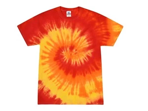 Camisetas Blaze Orange Amarillo Tie Dye Talla Adultos y Niños Algodón Colortono - Imagen 1 de 1