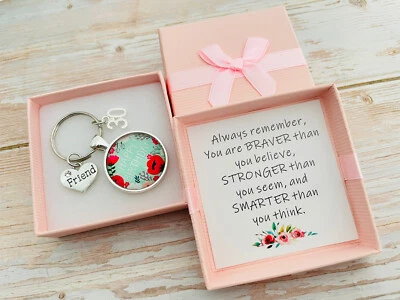 Personalised HAPPY BIRTHDAY Gifts Charm Keyring 18th 21st 30th 40th GIFT FOR HER - Image 1 of 4