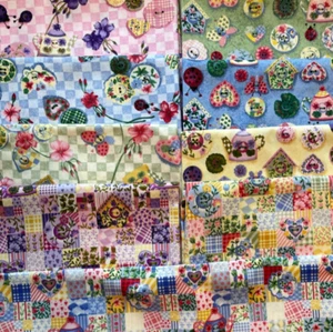 5 Yds Cute As A Button Quilt Fabric LOT Northcott Ro Gregg Teapot Flower Floral - Picture 1 of 5