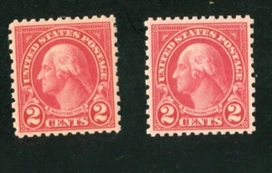 Pair Scott 599 pair mint VF/XF NH 2c 1923 choice! Nicely Centered - Picture 1 of 2