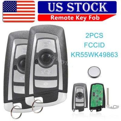 2 Remote Key Fob CAS4 For BMW 3 5 Series 528i 535i 550i 2011 2012 2013 2014 2015 - Image 1 of 4