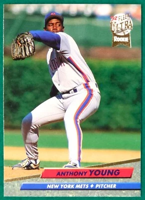 Anthony Young - 1992 Fleer Ultra #238 - New York Mets Baseball Card - Rookie - Image 1 of 3