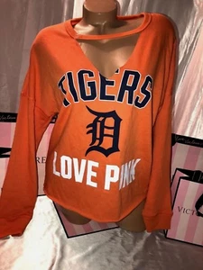 Victorias Secret PINK Detroit Tigers Crewneck Small - Picture 1 of 2
