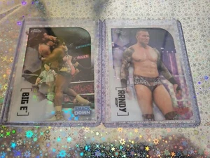 WWE 2015 - 2016 ATOMIC REFRACTORS - RANDY ORTON + BIG E BOTH GEM/MT - Picture 1 of 4