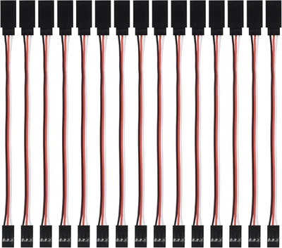 Juego de 15 conectores de cable de extensión servo macho a hembra de 15 cm y 3 pines RC Foto 1 de 4