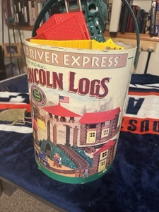 Lincoln Logs Red River Express Real Wood Playset Train Incomplete 244/250 - Picture 1 of 6