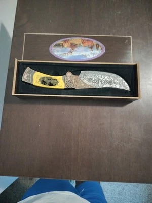 Frost Cutlery Ornamental Elk Fix Blade Knife & Case (2456) - Image 1 of 4