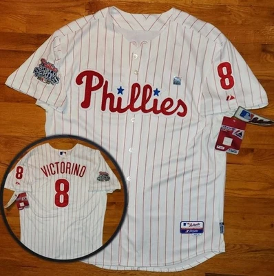 *RARE* 2008 CHAMPIONS Philadelphia PHILLIES VICTORINO Jersey men 52 world series - Image 1 of 4