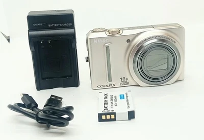 (Exc+++++) Nikon Coolpix S9100 Compact Digital Camera 12.1Mp 18xZoom Gold Japan - Image 1 of 4