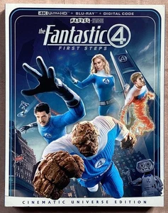 The Fantastic Four: First Steps 2 Disc 4k Blu-ray Set w Slipcover Prompt Ship ! - Picture 1 of 10