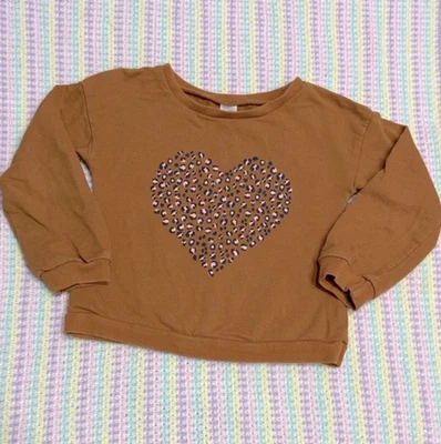Carter's Niños Algodón Cobre Guepardo Corazón Patrones Niñas Sudadera Talla 5/5A! Foto 1 de 4