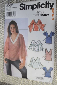 Simplicity 6 Tops Made Easy 5595 Pullovers w/Variations Misses' Sz 4-10 Uncut - Picture 1 of 2