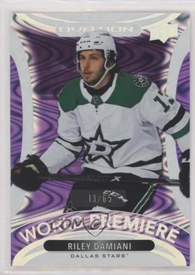 2021 Upper Deck Ovation World Premiere Purple /65 Riley Damiani #WP-21 Rookie RC - Image 1 of 2
