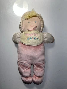 Vintage Baby Bgosh Oshkosh Bgosh Pink Plush Baby Doll Yarn Hair Pink 11” Cloth - Picture 1 of 3
