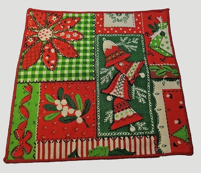 Guardanapos de Natal feitos à mão conjunto de 8 • 8" quadrado decoração festiva de férias - Imagem 1 de 4