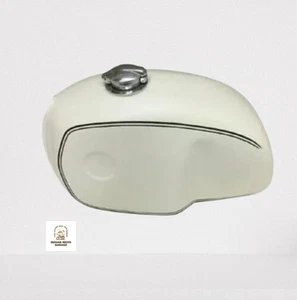 FIT FOR BMW R100 RT RS R90 R80 R75 CREAM PAINTED STEEL PETROL TANK & CAP - Picture 1 of 6