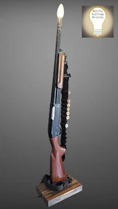 Novelty Shotgun Floor Lamp, Wood And Metal Replica. Statement Lamp. - Picture 1 of 8