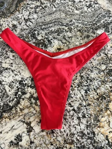NEU knallrotes freches Damen Bikinihose Badeanzug sexy Badeanzug SPANDEX - Bild 1 von 8
