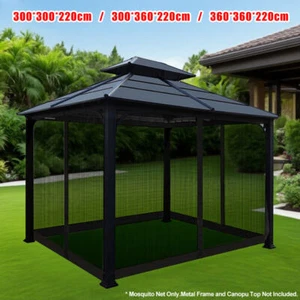 Mosquitera universal para patio exterior gazebo 4 paneles cremallera para cortina lateral - Imagen 1 de 18