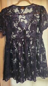  Victoria's Secret Gold Tag Vintage Semi Sheer  Nightgown  size small 1980's