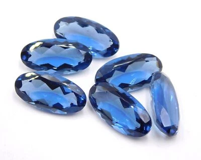 Tanzanite Oval Cut Lab Created Loose Gemstone 10x20 MM For Jewelry P-3103 - Image 1 of 4