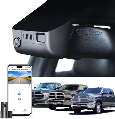 4K & Rear 1080P Dash Cam Custom Fit for Dodge RAM 1500/2500/3500 2013 2014 2015  - Image 1 of 4