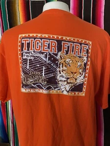 Vintage Tiger Fire T-shirt Punch Whiskey Dark Corner Distillery Greenville SC - Picture 1 of 7