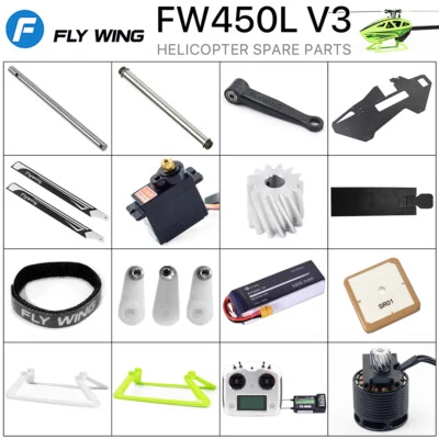 Fly Wing FW450L V3 Helicopter Parts Battery Motor ESC Servo Main Shaft Original - Image 1 of 4