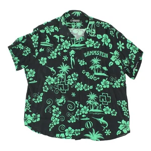 Camisa hawaiana Rammstein para hombre | Mein Land para hombre negra manga corta banda de metal - Imagen 1 de 4
