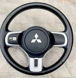 Mitsubishi Evo Evolution Lancer 10 X Leather Steering Wheel JDM 2008-2016 - Picture 1 of 6