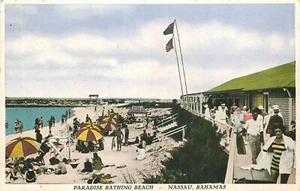 NASSAU BAHAMAS PARADIES BADEN STRAND POSTKARTE - Bild 1 von 2