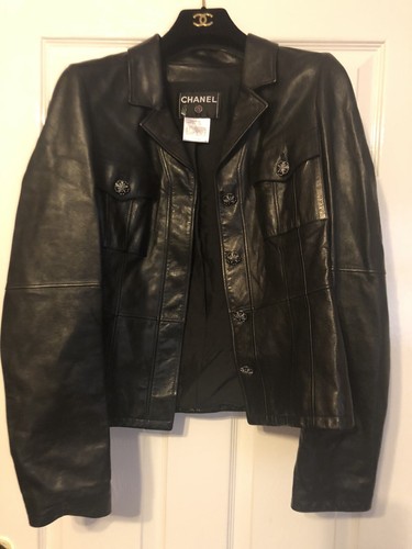 chanel 2007 giacca in pelle d'agnello