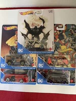 Hot Wheels Premium DC Comics New Batman Pop Culture Set Of Five  - Image 1 of 4