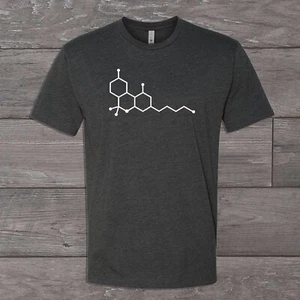 THC Molecule Science Chemistry Camiseta Camiseta Hierba Marihuana Unisex - Imagen 1 de 2