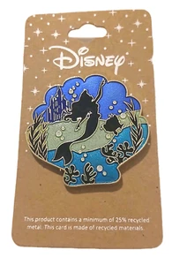 COLLECTIBLE DISNEY LITTLE MERMAID SILOUETTE ENAMEL SEASHELL PIN NEW WITH TAGS - Picture 1 of 3