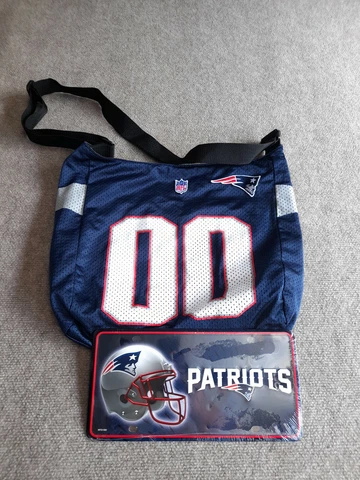 New England Patriots Shoulder Bag License Plate Bundle Player 00 Jersey Tote Cover