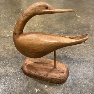HANDMADE LONG BILLED CURLEW SCULPTURE Resin? EYES  Artist Hand Made No Sig - Picture 1 of 10