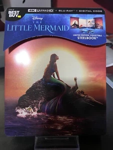 The Little Mermaid SteelBook (4K Ultra HD, Blu-ray, 2023) *No Digital* *Best Buy - Picture 1 of 6