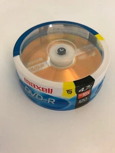 Maxell DVD-R 4.7GB 16x 120 Min 15 Pack New - Picture 1 of 2