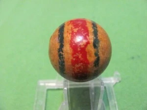 "Mini bola de madera retro vintage con tres rayas de 1 1/4"" de diámetro" - Imagen 1 de 6