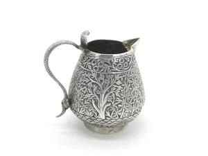 19th Century Kutch Sterling Silver Snake Handle Cream Jug Antique c1880 - Picture 1 of 7
