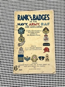 Rare WW2 British Home Front Rank & Badges in The Army, Navy & RAF Manual - 1941 - Picture 1 of 10