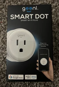 NIB Geeni Smart Dot Wi-Fi Control White Outlet Plug Works w/ Alexa - Picture 1 of 6