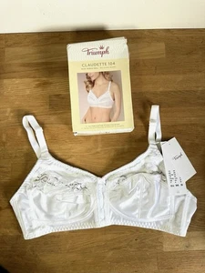 Triumph Womens Claudette 104 N X Bra White UK 40B - Picture 1 of 3